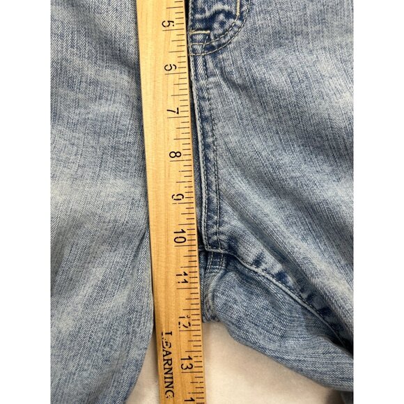 Torrid Jeans Womens 18 Plus Blue Denim Distressed Tapered‎ Leg - Picture 8 of 9